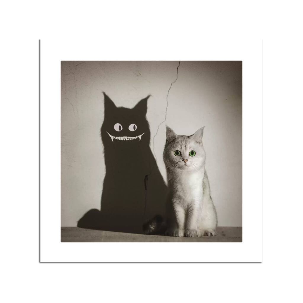 The Shadow Smiles To You Fine Art Paper Print by Terry F - Multi