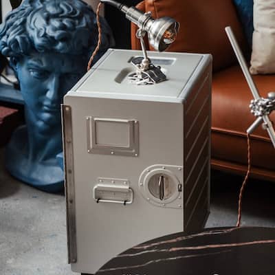 Industrail Aluminum Locker End Table with Storage
