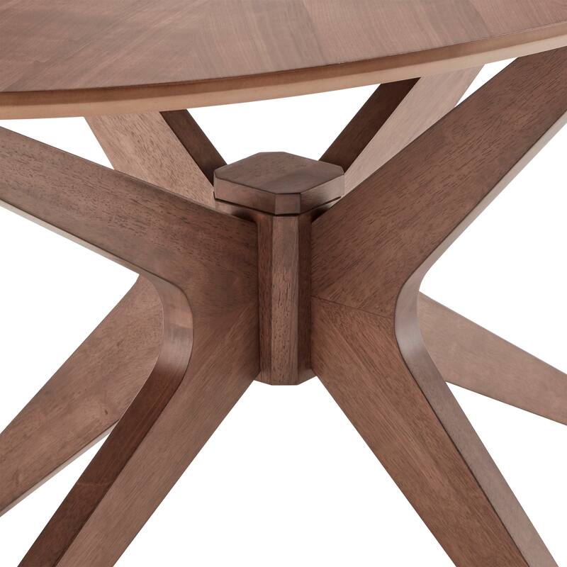 Rondo Walnut Finish Oval Dining Set (5PC) by iNSPIRE Q Modern