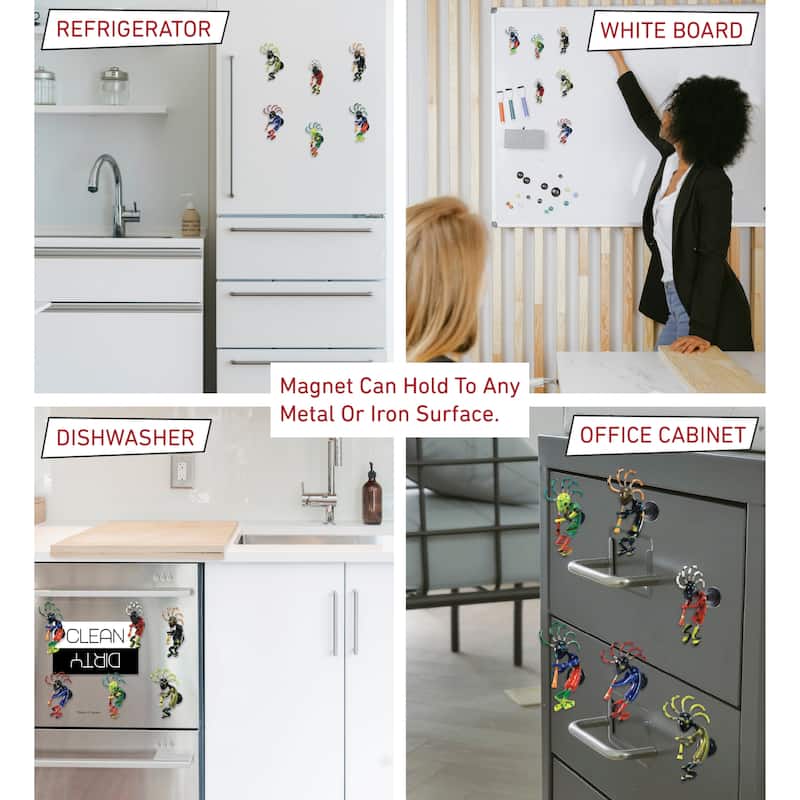 CoTa Global Kokopelli Refrigerator Bobble Magnets Set of 6