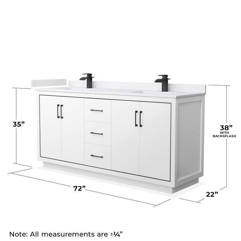 Wyndham Collection WCF1111-72D-VCA-M70 Icon 72" Free Standing Double
