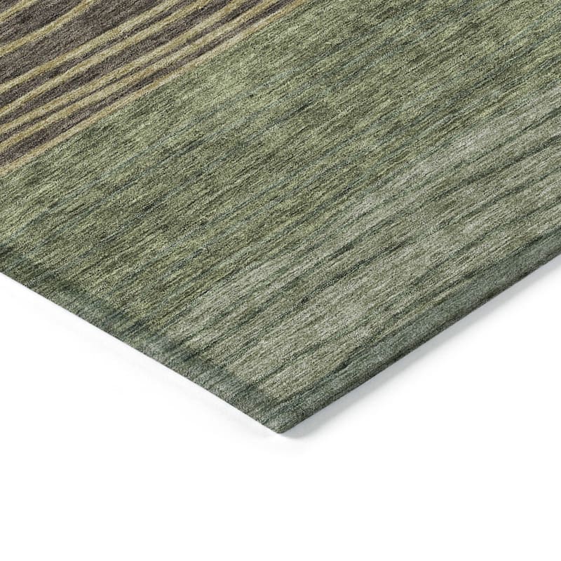 HomeRoots Striped Transitional Rectangle Outdoor Rug