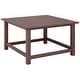 preview thumbnail 1 of 11, Laguna Outdoor Poly Adirondack 31" Square Coffee Table Dark Brown