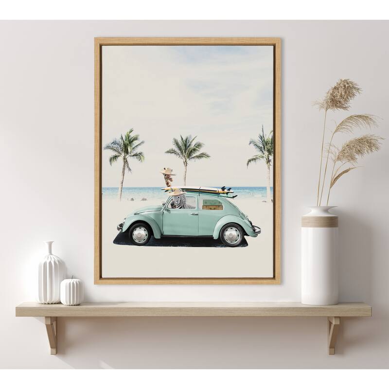 Kate and Laurel Sylvie Summer Adventures Framed Canvas by July Art Prints