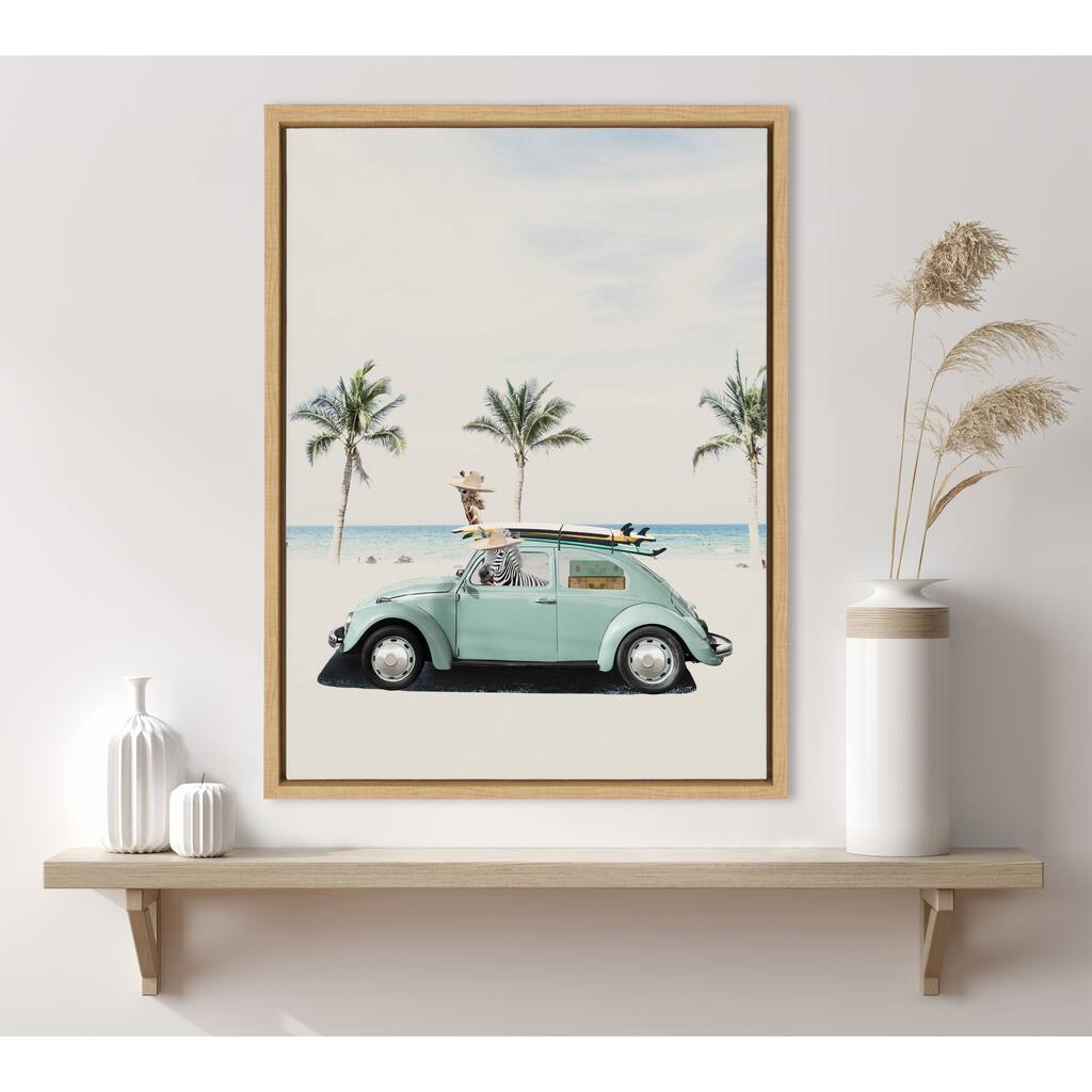 Kate and Laurel Sylvie Summer Adventures Framed Canvas by July Art Prints