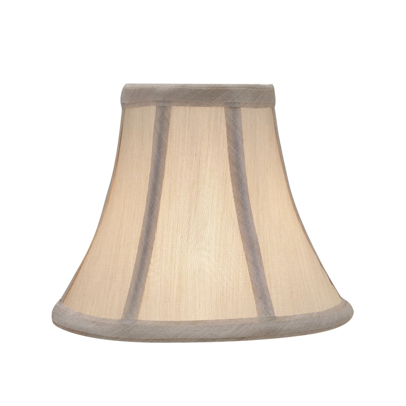 Aspen Creative Bell Chandelier Clip-On Lamp Shade (9 Pack), Beige, (3" x 6" x 5")