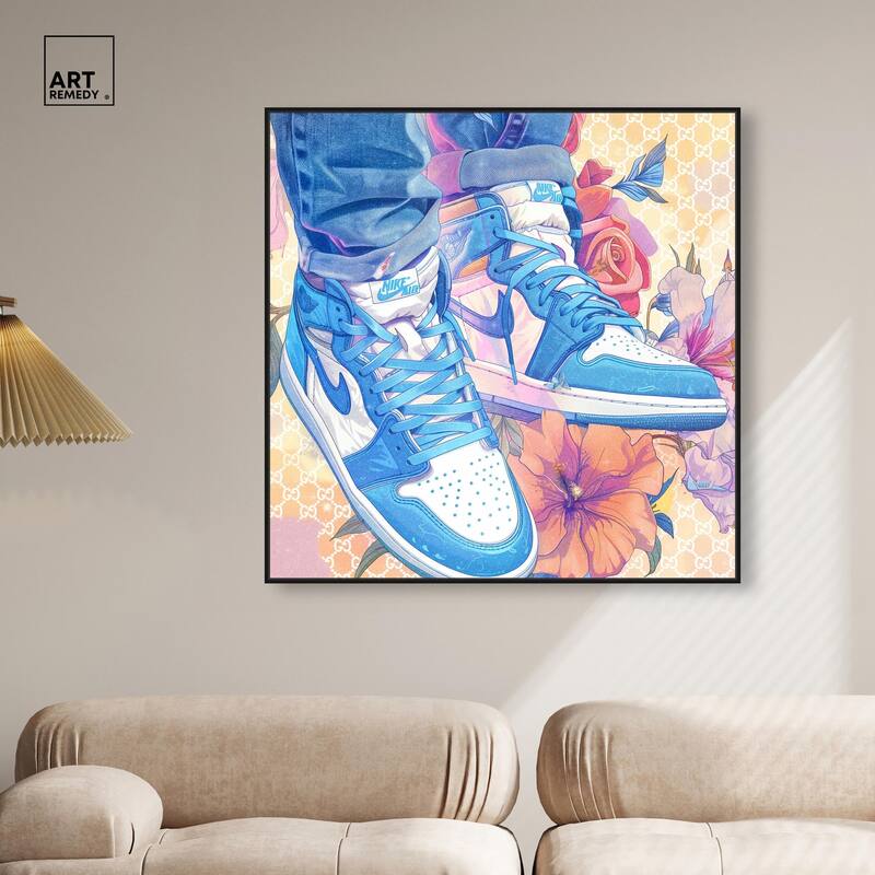 Sneakers in Bloom Canvas by Art Remedy