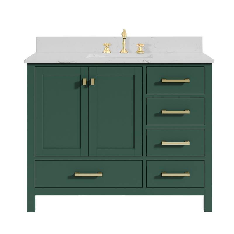 PROOX 42inch Freestanding Bathroom Vanity w Engineered Counter Top Cearmic Sink