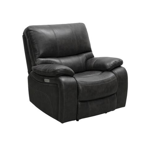 Abbyson Browning Top Grain Leather Power Recliner w/ USB