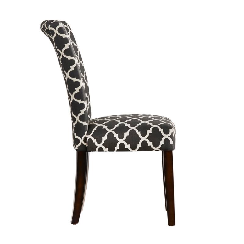 Catherine Moroccan Pattern Fabric Parsons Dining Chair (Set of 2) by iNSPIRE Q Bold
