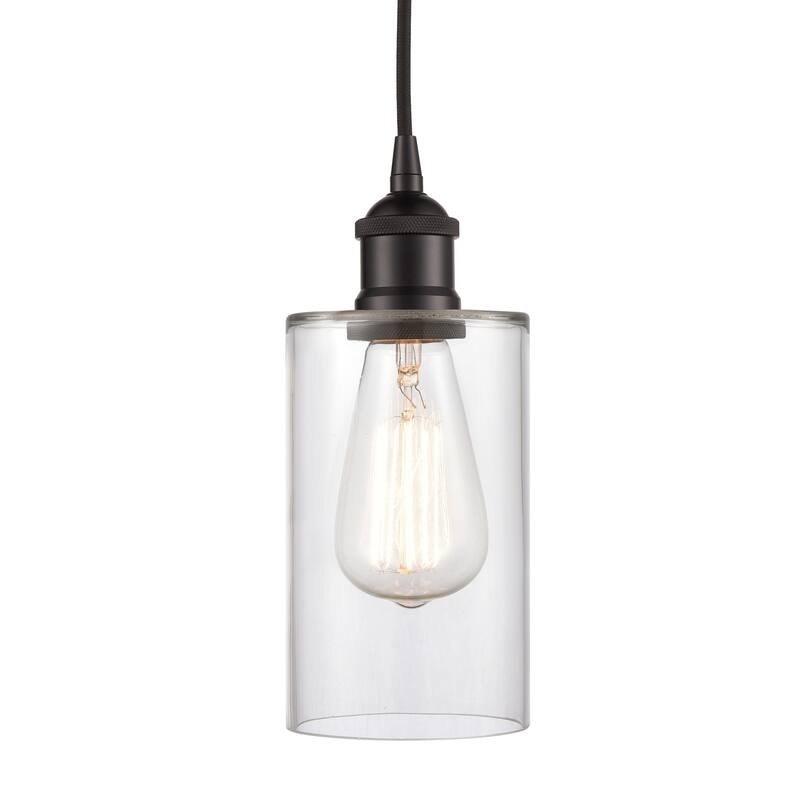 Innovations Lighting 616-1P-10-4 Clymer Pendant Clymer 4" Wide Mini - Oil Rubbed Bronze / Clear