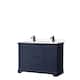 Option Dark Blue, Black Trim, Carrara Cultured Marble Top