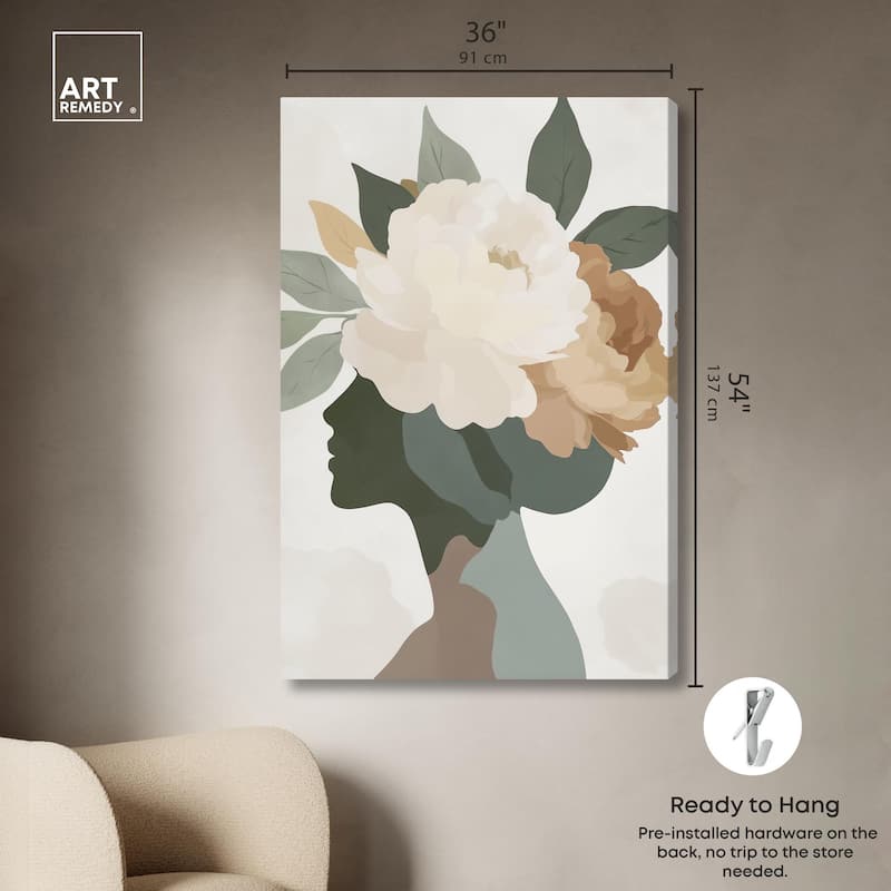 Floral Headpiece I Canvas by Art Remedy, Gallery Wrapped