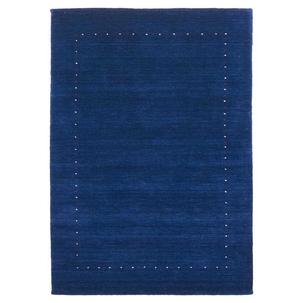 ECARPETGALLERY Hand Loomed Kashkuli Gabbeh Dark Navy Wool Rug - 3'11 x 5'6