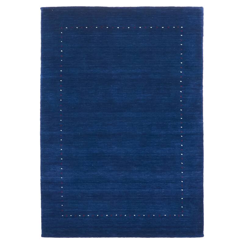 ECARPETGALLERY Hand Loomed Kashkuli Gabbeh Dark Navy Wool Rug - 3'11 x 5'6