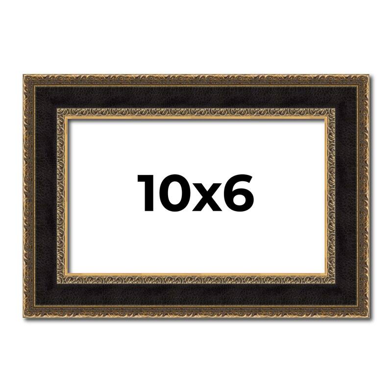 10x6 Frame Gold Antique Vintage Sold Wood Picture Frame | 1.75 Inch