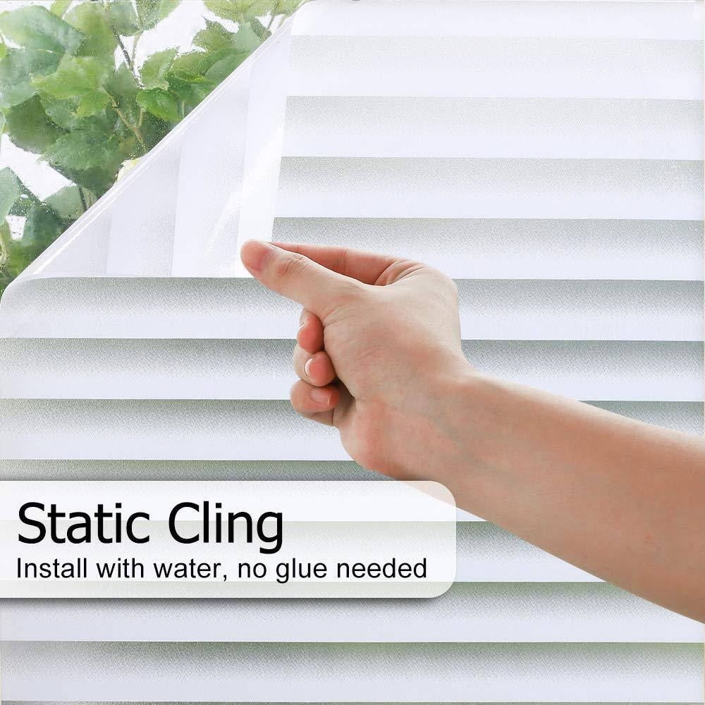 DCP No Glue Self Static Removable Frosted Glass Privacy Window Film Blinds 17.7 78.8