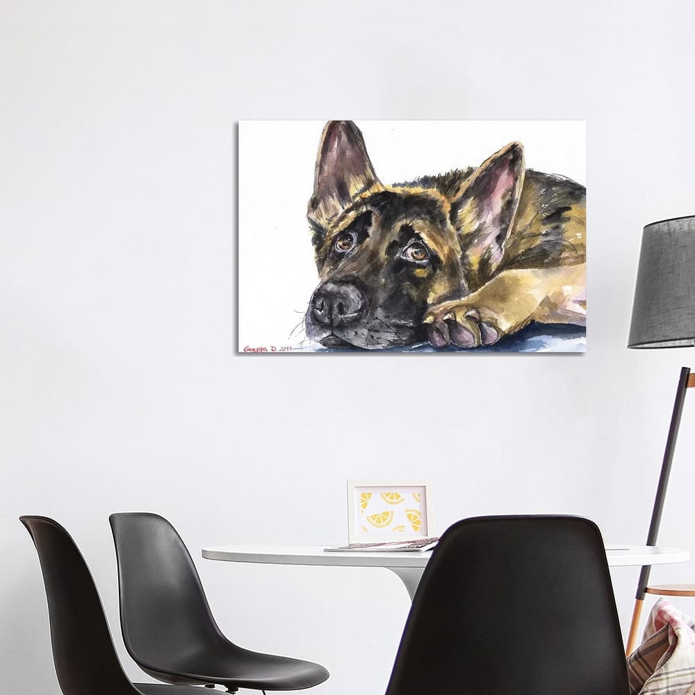 iCanvas "German Shepherd" by George Dyachenko Canvas Print