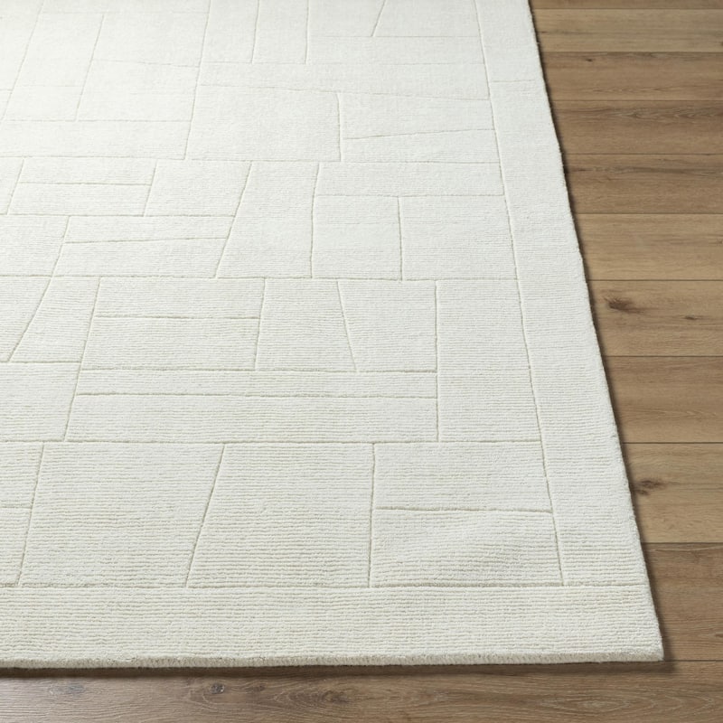 Caiden Casual Solid Color Wool Area Rug