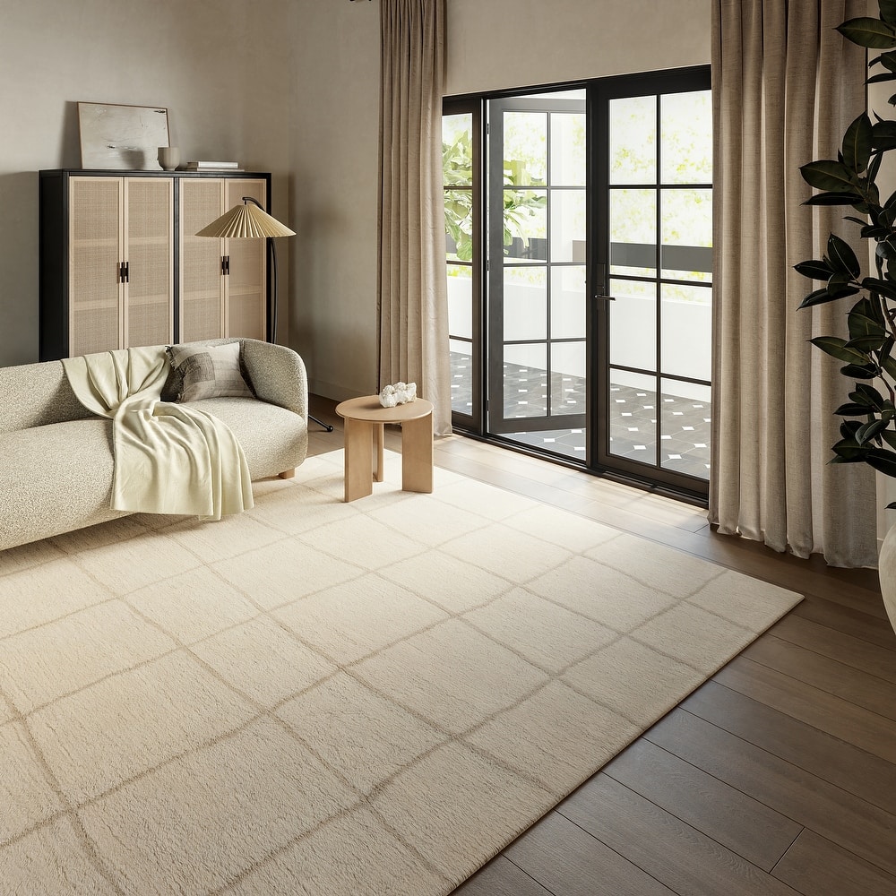 Nuloom Cove Checked Wool Area Rug