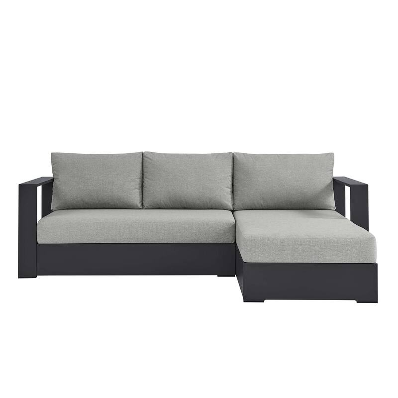 Tahoe Patio Aluminum 2-Piece Right-Facing Chaise Sectional Sofa Set