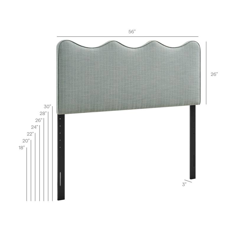Athena Striped Fabric Upholstered Headboard
