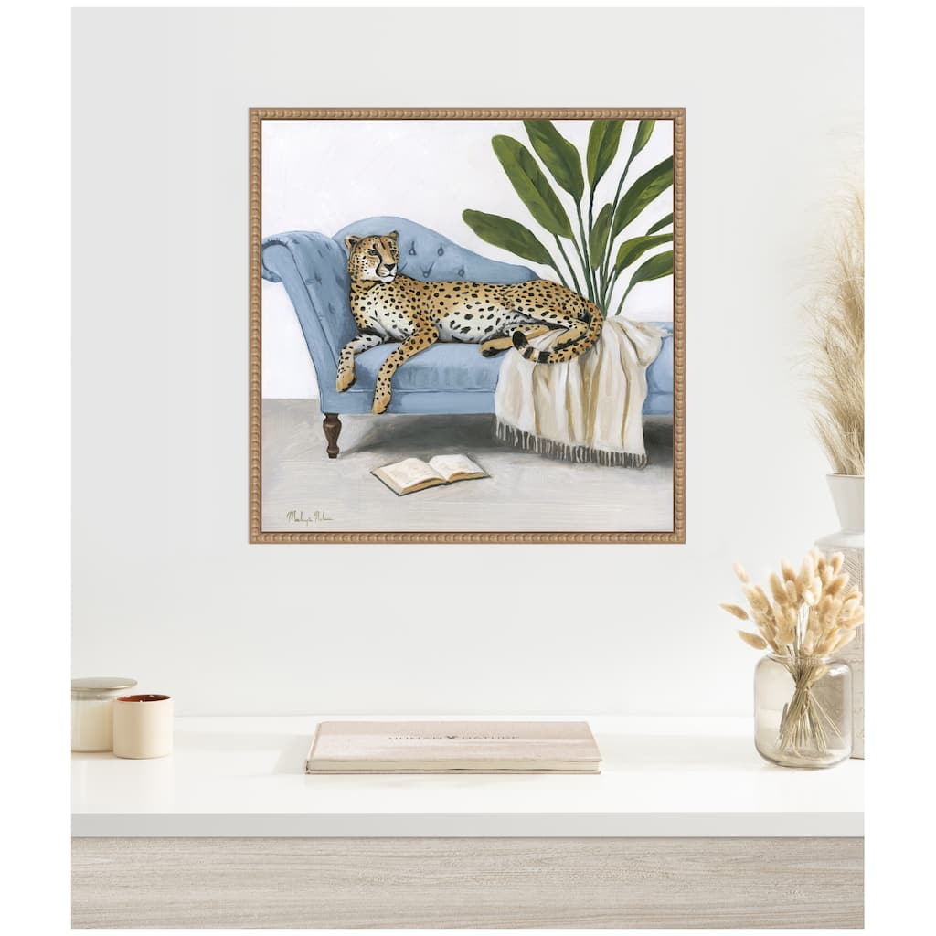 Kate and Laurel La Dulce Vida Cheetah by Mackenzie Nelson Framed Canvas Wall Art Print
