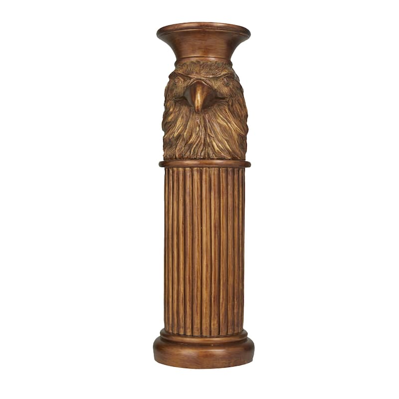 Polystone Eagle Pedestal Table - Bronze - Roche River Decor