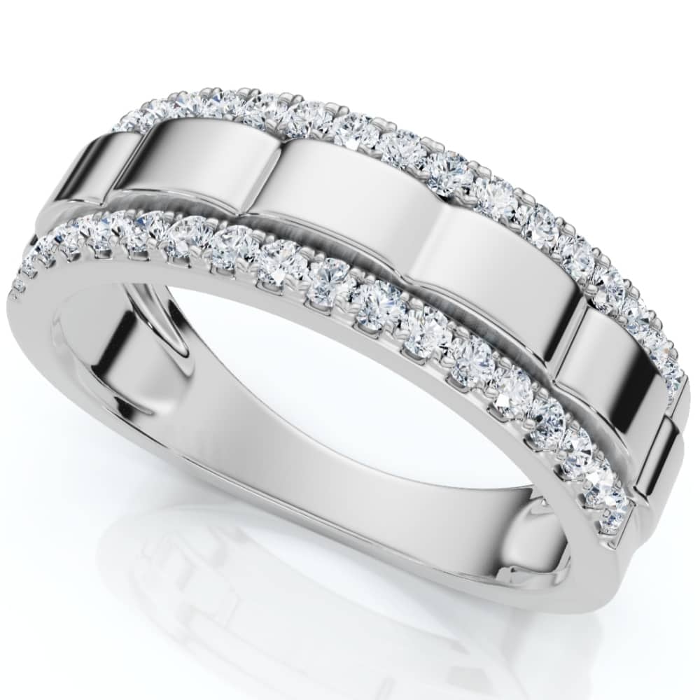 Bliss Diamond 1/2Ct Men's Diamond Ring in White or Yellow Gold