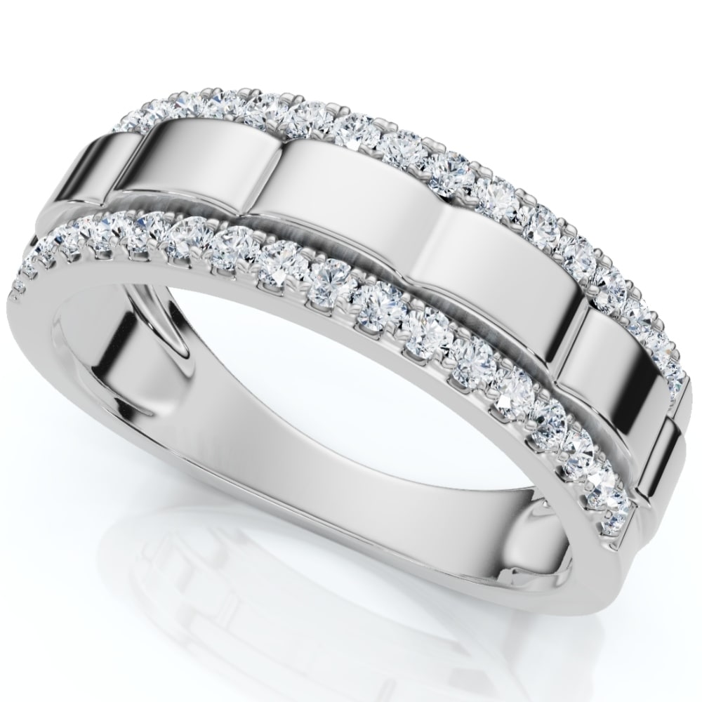 Bliss Diamond 1/2Ct Men's Diamond Ring in White or Yellow Gold