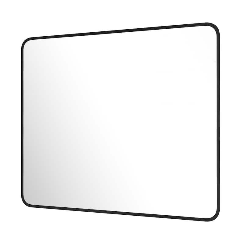 Rounded Rectangular Metal Framed Bathroom Vanity Mirror