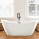 preview thumbnail 37 of 53, Vanity Art 71" X 32" White Acrylic Freestanding Air Bubble Soaking Bathtub with UPC Certified Overflow and Pop-up Drain