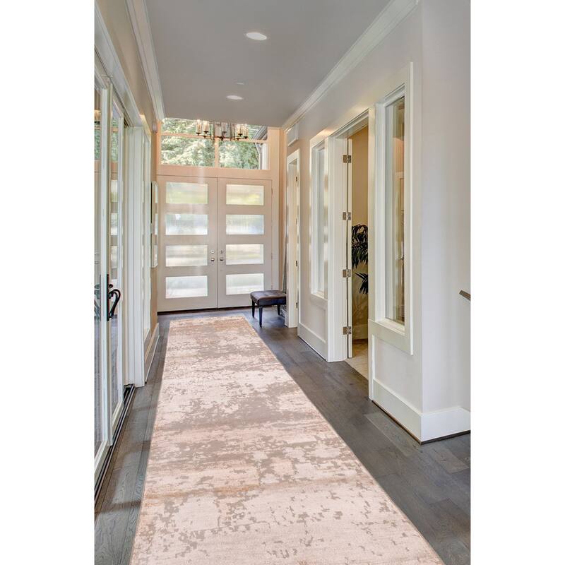 ECARPETGALLERY Hand-knotted Legacy Grey Silk, Wool Rug - 2'6 x 11'10