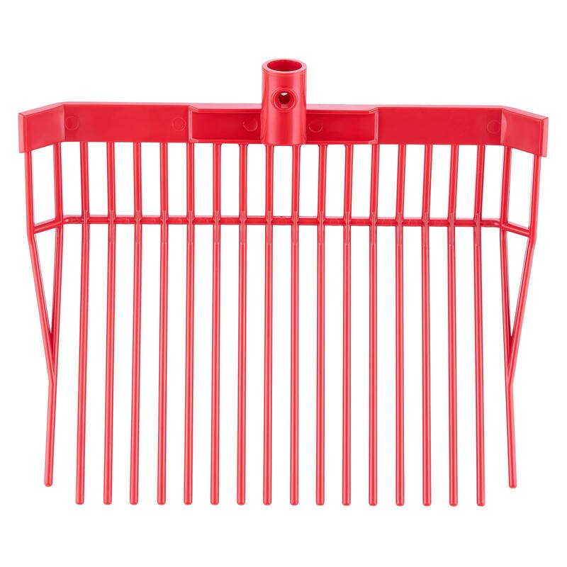 Plastic Manure Fork Head Set of 6 with 18 Tines and Anti-Spill Design - 14.2 × 13 × 8.7 in
