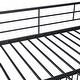 preview thumbnail 19 of 18, Black Full over Full Size Metal Bunk Bed with Slide & Guardrails