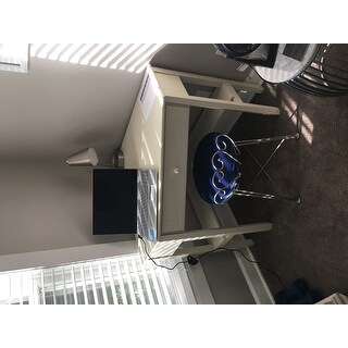 Porch & Den Lincoln White Wood Corner Computer Desk