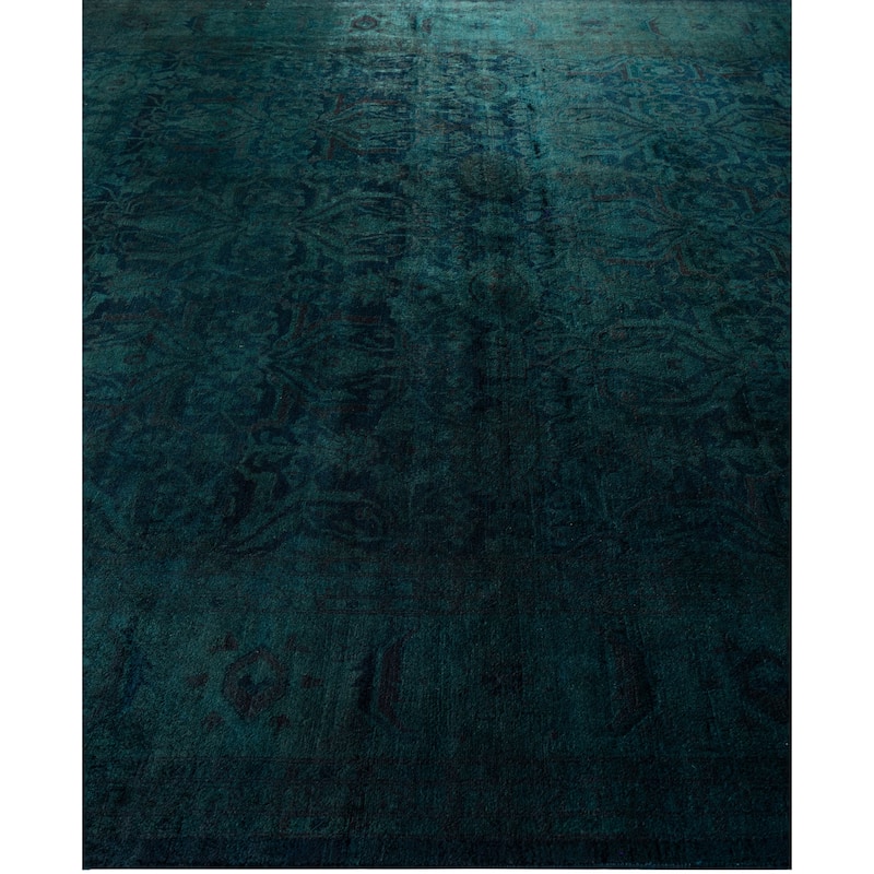 Overdyed One-of-a-Kind Hand-Knotted Area Rug - Black - 8' 3" x 10' 4"