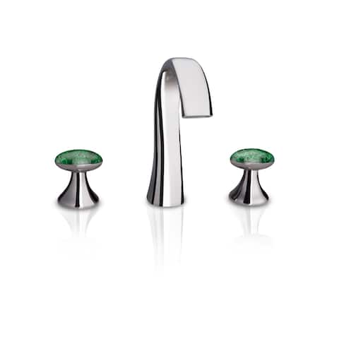 Altmans Limited Widespread Lavatory Set Malachite Polished Chrome