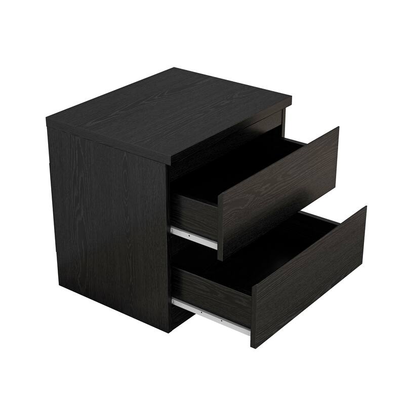 19.7"Nightstand with 2 Drawers, Beside Table with Drawers Handle Free Design,Thickened Top Plate, for Bedroom,Living Room