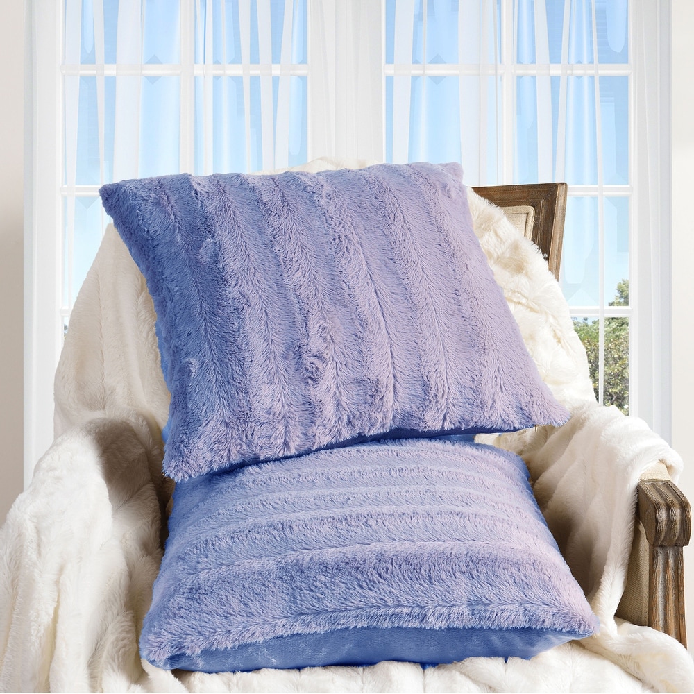 22 x 22 Faux Fur Throw Pillows Bed Bath Beyond