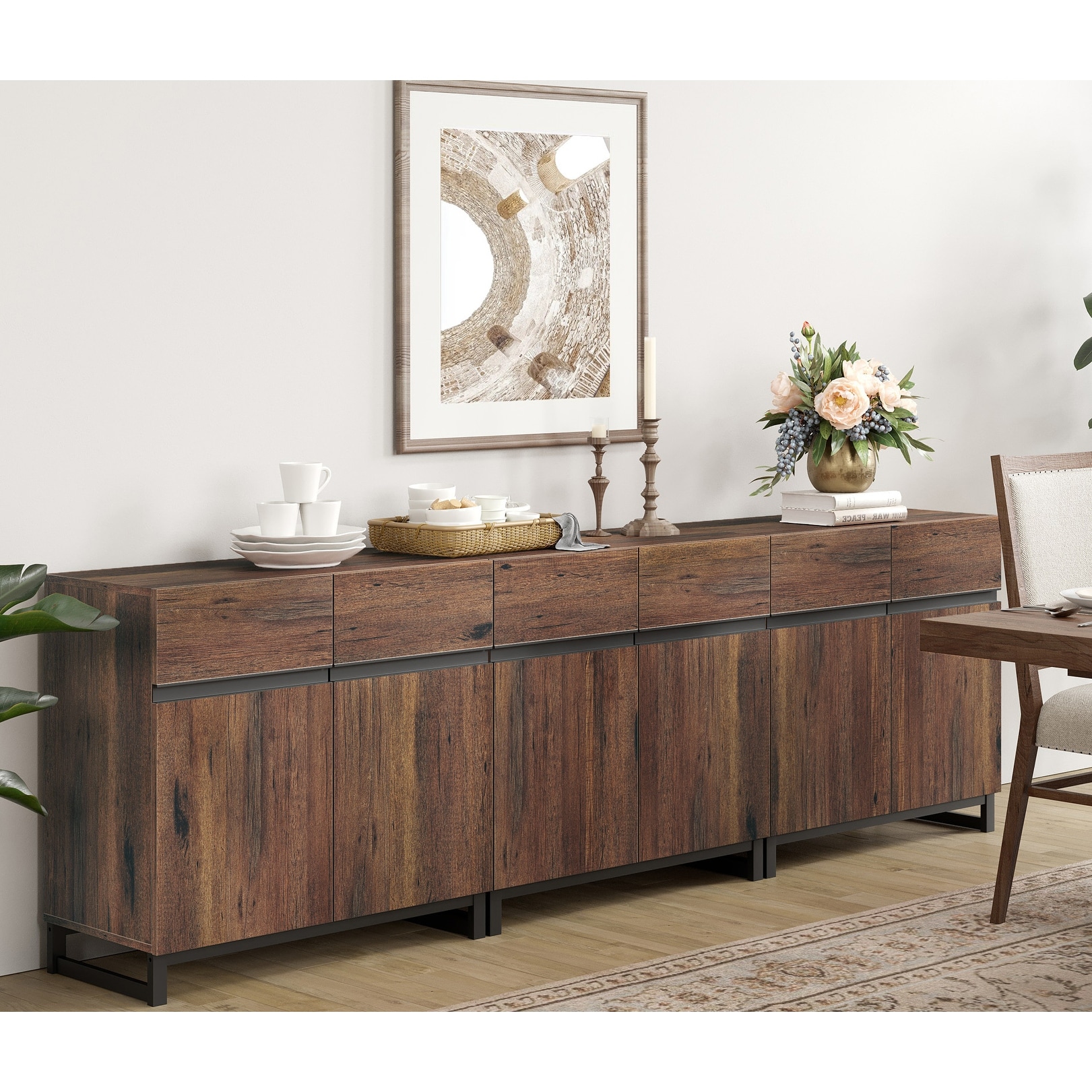 3 in 1 Modern Sideboard with Adjustable Shelves
