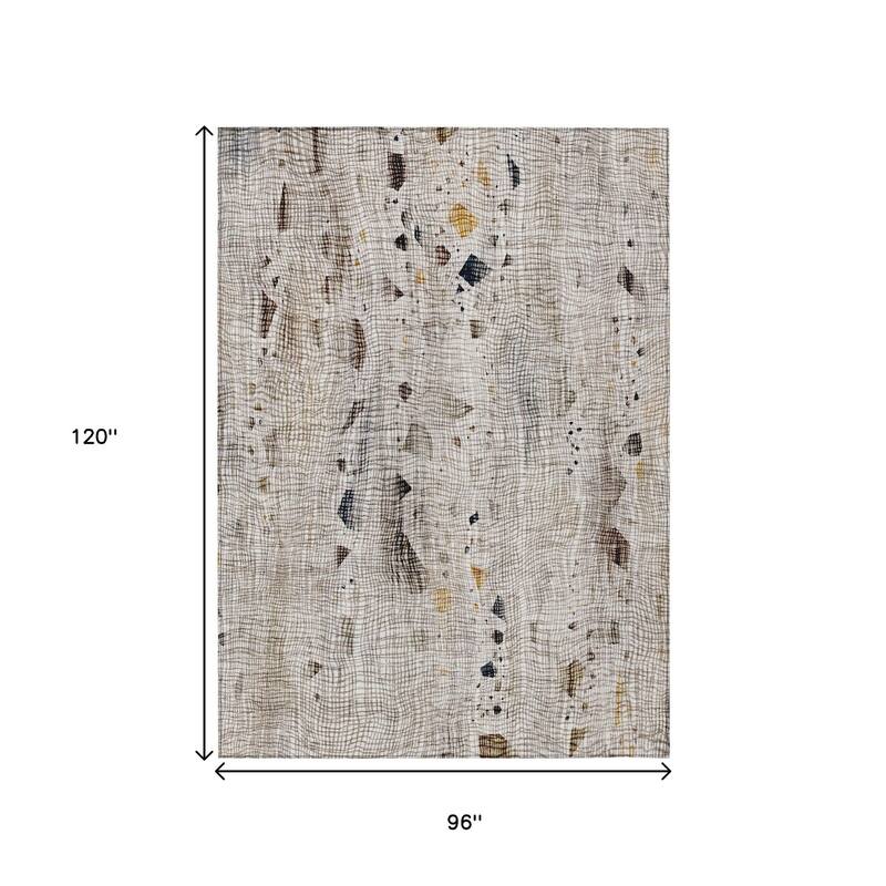 HomeRoots Abstract Transitional Rectangle Outdoor Rug
