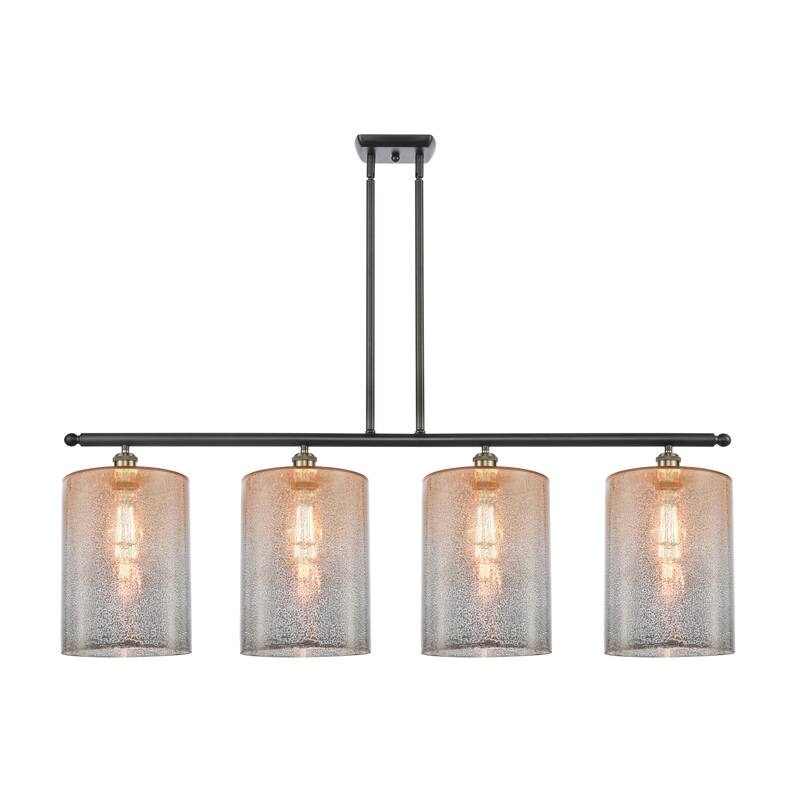 Innovations Lighting Cobbleskill - 4 Light 48" Island Light - Mercury/Black Antique Brass