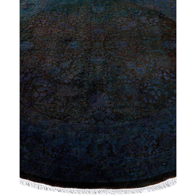 Fine Vibrance, One-of-a-Kind Hand-Knotted Area Rug - Blue, 6' 1" x 6' 1" - 6' 1" x 6' 1"