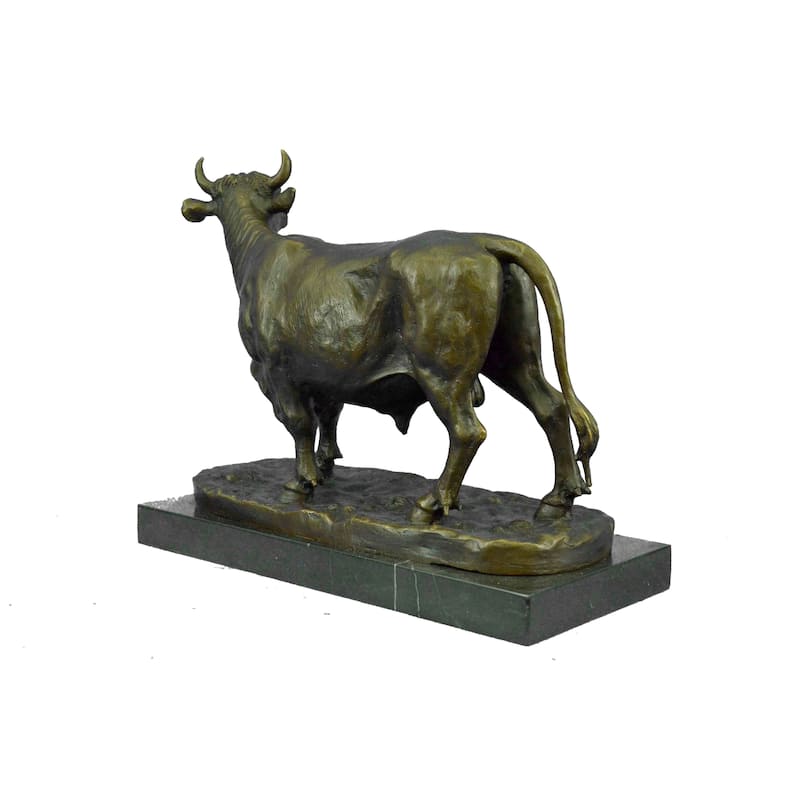 Isidore Bonheur Signed Stock Market Bull Cow Statue Hot Cast Figurine Figure Art