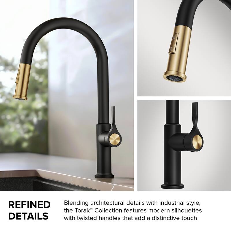 Kraus KPF-2840 Torak 1.8 GPM Single Hole Pull Down Kitchen Faucet with
