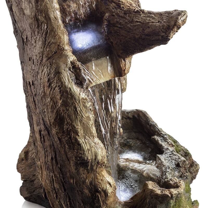 Curved Log Rainforest w/ LED light