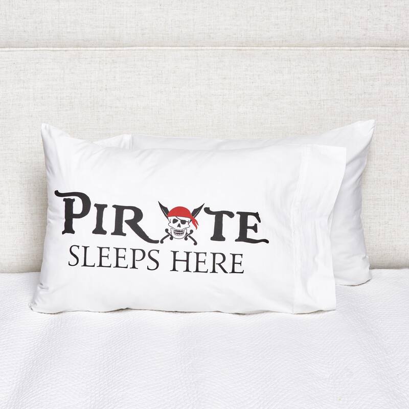 20" x 30" Pirate Sleeps Here Pillowcase