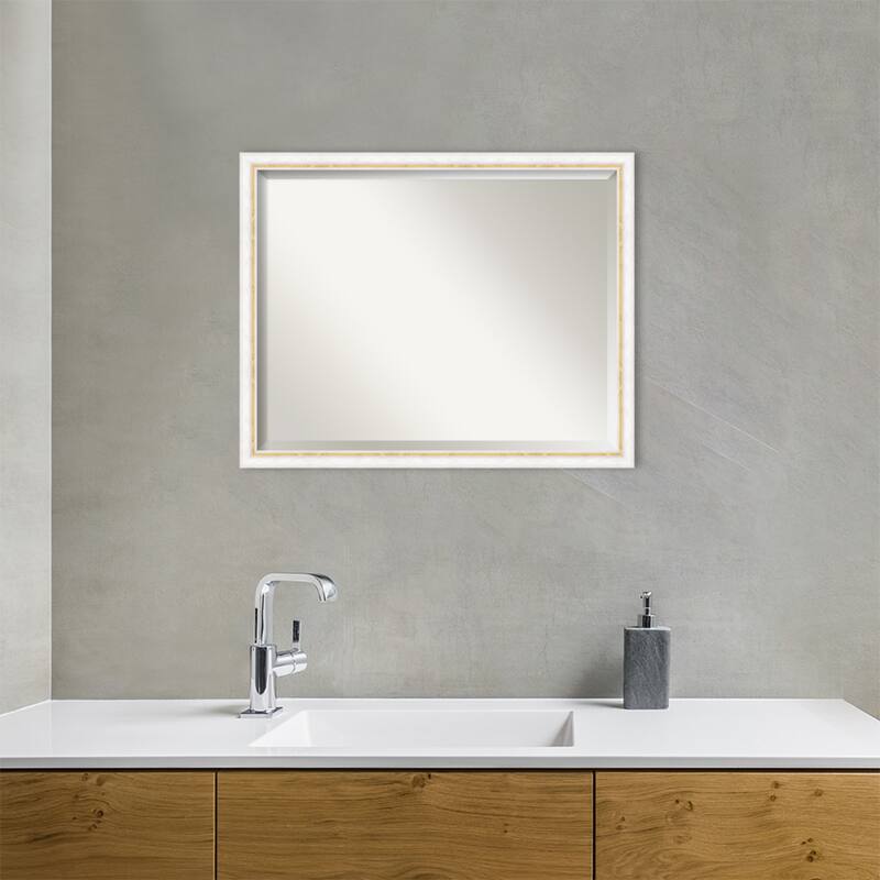 Morgan Beveled Wood Framed Bathroom Vanity Wall Mirror
