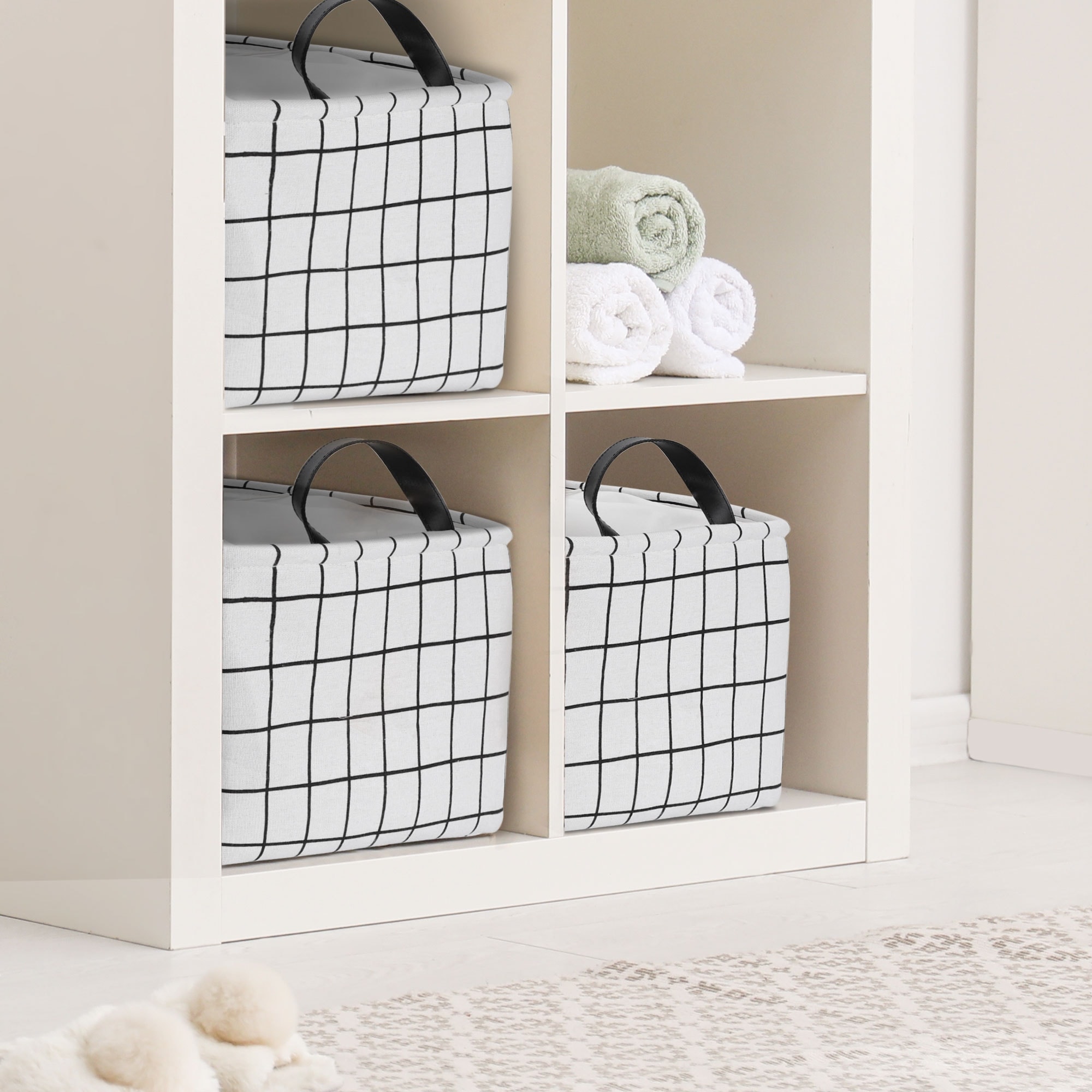 DIMJ Cube Storage Bins, 3 Pcs 11 Foldable Fabric Storage Bin